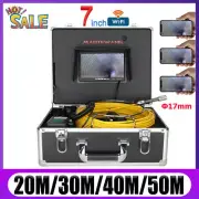 7" Wireless WiFi Industrial Endoscope Pipe Inspection Video Camera 20/30/40/50M