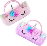 [COLLBATH] Portable Case for Glasses 2pcs Unicorn Eyeglasses Case Hard Shell Sunglasses Travel Organizer