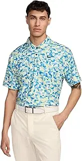 [Nike] Dri-FIT Tour Men's Golf Polo, Light Photo Blue/Black, M Regular US
