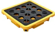 Spill-Proof Tray Oil Tank Spill Tray，Plastic Spill Platform, Stackable Polyethylene Spill Containment Pallet, Modular Anti-Spill Tray with Drain Outlet, Stack Oil Drums Leak-Proof Pallet, St