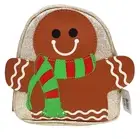 Bath & Body Works Gingerbread Bag Makeup Cosmetic Gold Sparkle Christmas Holiday