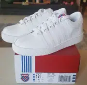 K-SWISS CLASSIC LEATHER VARSITY LOW WHITE CHILD'S Size 12.5