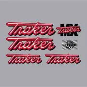 Tracker - MX red decal set - old school bmx