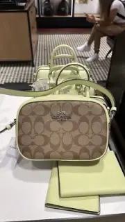NWT Coach Mini Jamie Camera Bag In Signature Canvas C9926