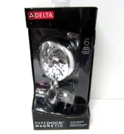 Delta 75689 Magnetic 6-Spray Sure Dock Wall Mount Handheld Shower Head in Chrome
