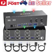 8K KVM Switch 3 Monitors 3 Computers HDMI + DisplayPort, USB 3.0 DP KVM Switcher
