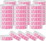 uxcell VIP Paper Wristbands for Events, 600 Pack Neon Party Wrist Bands, Colored Waterproof Concert Identification Wristbands Hand Bands for Bar Entrance Admission Fluorescent Pink