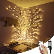 2Pcs Enchanted Willow Vine Lights with Remote, Christmas Swags Decorations Indoo