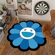 DIKFENS 40Inch Takashi Murakami Rug - Flower Design, Soft and Durable Material for Home Decor and Office Use by Takashi Murakami (04, 40X40inch(100x100cm))