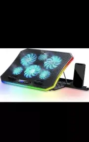 TopMate C12 Laptop Cooling Pad RGB Gaming Notebook Cooler for Desk and Lap Us...