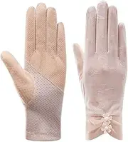 [UOHLCX] HBJWOV Thin Sun Protection Gloves, Women's lace All Finger Elastic Touch Screen Gloves