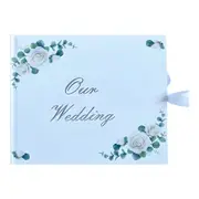White Our Wedding Floral Design Guest Book in Gift Box