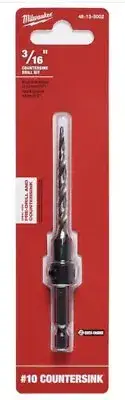 Milwaukee #10 Countersink w/ 11/64 in. High Speed Tapered Drill Bit, 48-13-5002