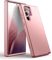 [WeLoveCase] for Samsung Galaxy S22 Ultra 5G Case, Cover 3 in 1 Full Body Heavy Duty Protection Hybrid Shockproof TPU Bumper Three Layer Protective Case for Samsung Galaxy S22 Ultra 6.8 inch Rose Gold