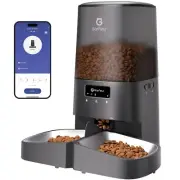 WiFi 5L Automatic Cat Food Dispenser for 2 Cats, Automatic Cat Feeder, 48 Por...