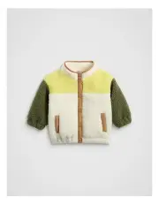 [Seed Heritage] Colourblock Teddy Jacket in Multi