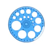 13PC Stationery 360 Degrees Round Ruler Transparent Template Circle Patchwork Foot Office and School Drafting Supplies Rulers