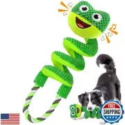 VIWIK Interactive Dog Squeaky Toys, Plush Dog Chew Toys for Large Medium Smal