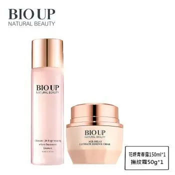 BIO UP 自然美全能青春組(全能撫紋霜50g*1＋花妍微分子速酵青春露150ml*1)