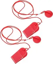 Yardwe Treadmill Parts 2pcs Treadmill Accessories Treadmill Magnetic Key Replacement Universal Stop Key Treadmill Key Security Lock Key Treadmill Stop Large Plastic Red Treadmill Lock