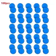100pcs Blue Flat Linerless Double Sided Painted Flattened Bottle Cap,1 inch