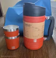 BruTrek BaseCamp French Press 32 oz. - Red Rock - 2 Camp Cups Coffee Camping