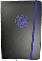 Rangers FC Premium Crest A5 Notebook (UK Size: One Size) (Black/Blue)