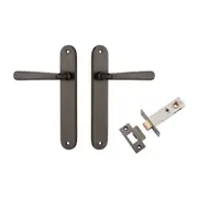 Iver Copenhagen Door Lever Handle on Oval Backplate Passage Kit