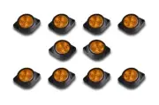 AMBER SET 10 24V SIDE MARKER OUTLINE LIGHTS WAGON VOLVO RENAULT YELLOW LAMPS DAF