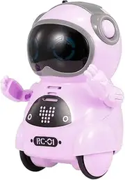 YaSao 939A Pocket Robot Talking Interactive Dialogue Voice Recognition Record Singing Dancing Telling Story Mini Robot Toy Pink