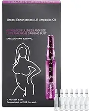 Breast Enhancement Lift Ampoules Oil, Breast Plumping Oil, Increase Elasticity, Increases Fullness and Size, Lifts and Firms Sagging Bust, Safe and Natural, 2ml × 7Pcs (1)