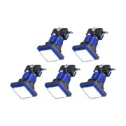 Game Push Buttons Square Push Switches White Blue LED Light 34x34mm/12V/5 Pcs