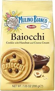 Mulino Bianco Baiocchi Shortbread Sandwich Cookies With Chocolate Hazelnut Cream Filling 3 Pack, 21.15 Oz