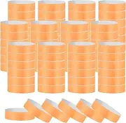 uxcell Paper Wristbands for Events, 500 Pack Neon Party Wrist Bands, Colored Waterproof Concert Identification Wristbands Hand Bands for Bar Entrance Admission Fluorescent Orange