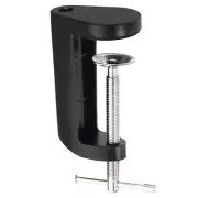 M10 Thread Hole Table Mount Clamp for Microphone Arm Lamp Stand,Black
