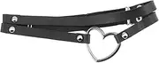 [DEARMAMY] Heart Shaped Thigh Circle Leg Band Lace Belts for Costume Accessories Belt Heart Night Club Costume Adjustable Belt for Nightclub Ring Elastic Garters for Women