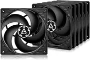 [ARCTIC] P12 PWM PST Value Pack - 120 mm Case Fan, Five Pack, PWM Sharing Technology (PST), Pressure-optimised, Very Quiet Motor, Computer, 200-1800 RPM - Black/Black