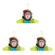 3PK Annabel Trends Zoo Portrait Coat Hanger/Hook Animal Clothes Organiser Chimp