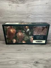 New In Box Vintage Smith & Hawken Copper Leaf Light String 3.5m Indoor Outdoor