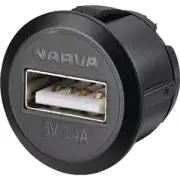 Narva Mini Flush Mount USB Socket Blister Pack 81100BL