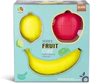 Foedoy Fruit Magic Speed Cube Set 3 Pack Stickerless Birthday for Kid Puzzle Toy Anti Stress for Anti-Anxiety Adults Kids Best High Speed Turns Quick and More Precisely Puzzle Game (Fruit)