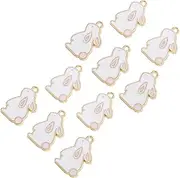 [STOBOK] Cute Rabbit Charm Pendant Adorable Diy Jewelry Pendants for Keychain Bunny Ears