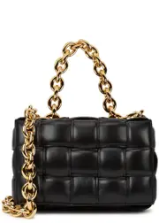 Bottega Veneta Cassette Black Leather Cross-body Bag, Bag, Black One Size