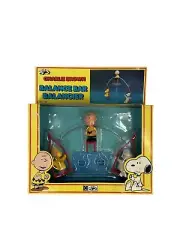 Vintage Aviva Hasbro Peanuts Charlie Brown w/ Snoopy & Woodstock Balance Bar MOC