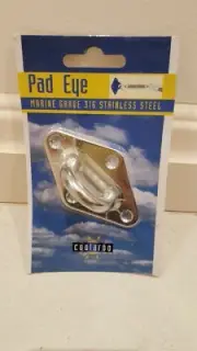 Coolaroo Shade Sail PAD EYE - Marine Grade 316 Stainless Steel - NEW IN PACK