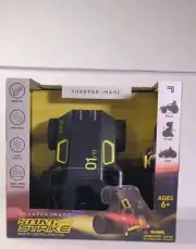 SHARPER IMAGE Stunt Strike Remote Control Stunt Car Spin Black Yellow Trim