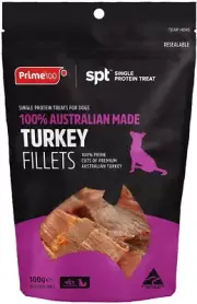 Prime100 Treats Turkey Fillet Treats, 100 G