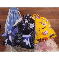 在飛比找ETMall東森購物網優惠-可愛卡通萬圣節禮物收納袋 日本布藝旅行袋純棉束口抽繩袋