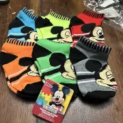 Disney Mickey & Minnie Mouse Children Socks No Show 6 Pairs Size 4-7 New