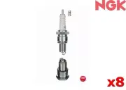 NGK Spark Plug FOR Fiat 131 1974-81 1.6 (S) BP6ES x8